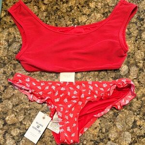 Billabong Red Floral Bikini Set